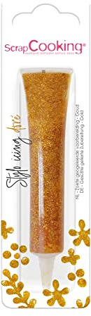 ScrapCooking - Stylo Icing Doré - Stylo de Glaçage Alimentaire Pâtisserie 26 g - Crayon Décoratif Comestible - Écrire & Dessiner sur Desserts, Gâteaux & Biscuits - Anniversaire Noël - Or Gold - 7066