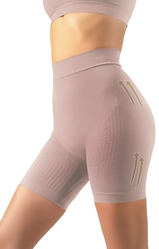 SlimCell Gambetti Short Gainant Femme Ventre Plat - Legging Anti-Cellulite, Panty Gainant Invisible, Gaine Amincissante en Microfibre Massante, Gaine Ventre Plat Maintien Fort - Made in Italy