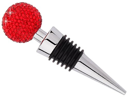 Cabilock Per Bottiglia Vino in Zinco Design Forma Strass Facile Da Inserire e Rimuovere Per Vino Rosso Salsa e