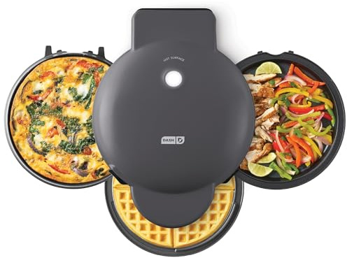 Dash MultiMaker® Max Cooking System - All-in-One Kitchen System with Waffle Plates, Griddle Plates, and a Deep Dish Plate - Five 10-Inch Plates