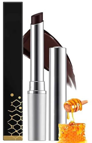 EIHI 1 Pieza Bálsamo labial de miel negra, pintalabios, Barra de Labios Brillo, Hidratación y nutrición, Hidratación duradera durante 24 horas.