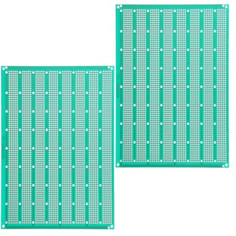 IWOWHERO 2 Placas de Circuito Impreso Sola Cara 15X20 CM Placa Cinco Orificios para Soldadura Multifuncional para Prototipos Electrónicos y Proyectos DIY