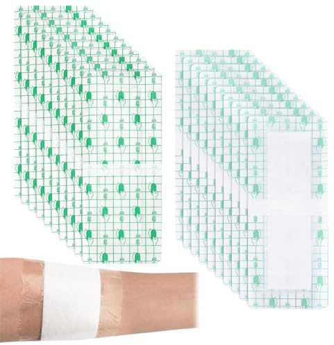 PBAHAUP Cerotti Medicazione Impermeabili, 20 Pezzi Benda Trasparente a Prova di Doccia con Cuscinetto Assorbente per Protezione Lungo Durata di Ferite, Sport, Bagno e Attività Quotidiane