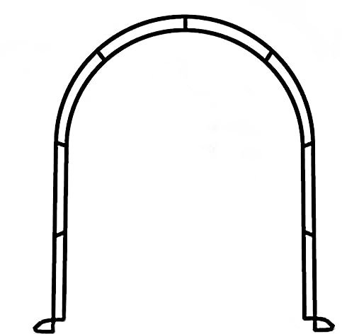 Metal Garden Arch - Outdoor Trellis for Climbing Plants, Wedding Archway for Floral Vines, Elegant Rose Arch, Durable Black Metal Frame (140x230x40cm)