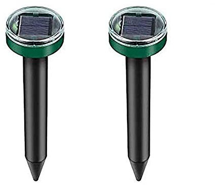 Queta Répulsif à Taupe étanche à ultrasons Répulsif Contre Les parasites - Répulsif Solaire et Serpents 2 Stück