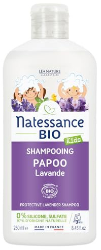 Natessance - Shampooing Protecteur Papoo - Lavande - Certifié Bio Cosmos Organic - Flacon de 250 ml