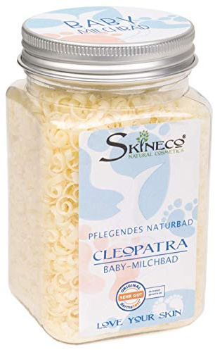 Skineco Bagno latte Cleopatra BABY | Additivo sostenibile con calendula e latte di capra | Bagno benessere per pelli sensibili | Bagno relax | Bagno per la cura della pelle | Cosmetici naturali