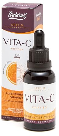 Ardaraz Siero Vitamina C Viso con Niacinamide e Acido Ialuronico. Vitamina C che Riduce le Macchie e Illumina la pelle. Siero Antimacchia Viso arricchito con AHAs. 30 ml