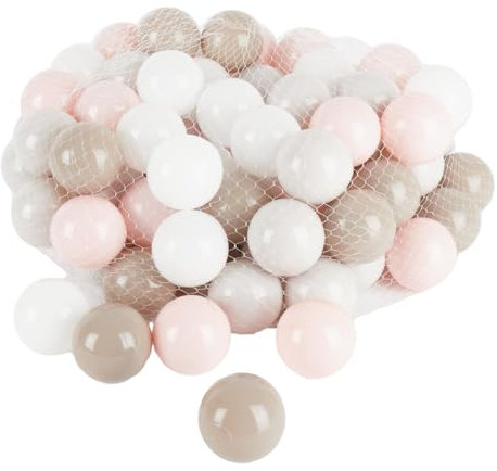 BIECO Balle pour Piscine à Balle Cotton | 100 Pièces | Balle Piscine a Balle pour Bébé | Balle Plastique Piscine | Balle Bebe Balles Piscine a Balles pour Piscine à Balles Bébé Balle en Plastique