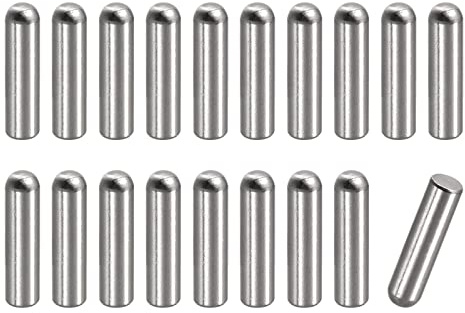 sourcing map 20 st. 5 x 20 mm passstift 304 rostfritt stål runt huvud platt fästelement