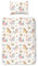 Aminata kids Kinderbettwäsche 100x135 Mädchen Einhorn rosa Baumwolle mit YKK Reißverschluss Kinder-Wende-Bettwäsche-Set Tier-Motiv Einhörner Pferde-Motiv mit Regenbogen Unicorn