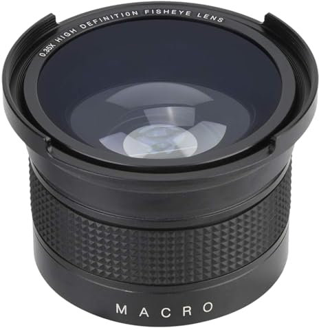 Lente Ojo De Pez Para Cámara, Lente Ojo De Pez Gran Angular Universal De 52 Mm 0,35X Con Tapas Para Lentes Bolsa De Almacenamiento Lente De Cine De Gran Apertura Para Cámaras SLR DSLR Sin Espejo