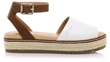 MTNG Sandalias de cuña Mujer Amelie 59617 | 59628 | Blanco Cuero