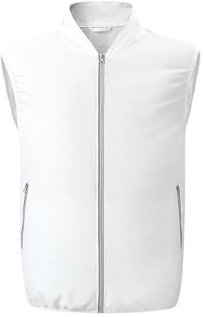 Meichoon Kylväst Luftkonditionering Bärbar Väst Justerbar Vindhastighet, Vit, 3XL-4XL