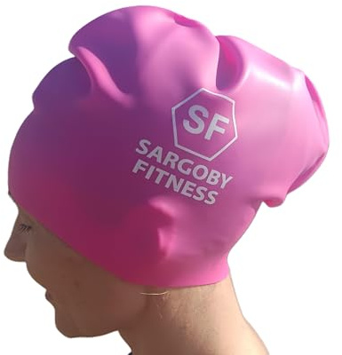 Gorro de baño Sargoby Fitness para Cabello Largo para Mujeres y Hombres con Cabello Largo