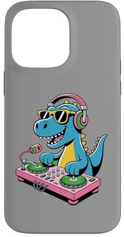 Tocadiscos DJ Dino Funny Music Lover Dinosaur Vibes Carcasa para iPhone 14 Pro Max