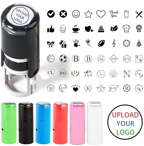 Personalised Loyalty Card Stamp - Custom Mini Logo, Small Stamps, Drink Stamps for Membership Cards,Reward Programs & Journals,Coffee Card - 12mm