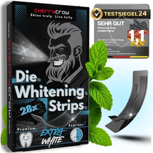 Le strisce sbiancanti | Strisce sbiancanti dei denti (28 strisce) per denti extra bianchi | Strisce sbiancanti denti professionali | Formula 2025 Pure White | Trattamento Teeth Whitening Express con