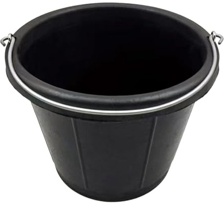 Baoblaze Secchio per mangiatoia in Gomma Secchio in Gomma con Manico per Acqua da Giardino Versatile per Animali Bovini Allevamento Costruzione Garage