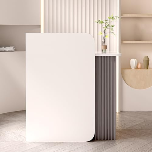 Receptionsskrivbord med låsbar låda, modernt bänkbord för kontor, salong och detaljhandelskassa