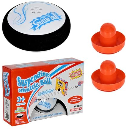 Air Hockey Puckar | Bärbart bordsspel med 2 anfallare - batteridrivna interaktiva leksaker | Mini elektrisk flytande hockey för barn och familjeunderhållning | För barn Vuxen familj utomhus