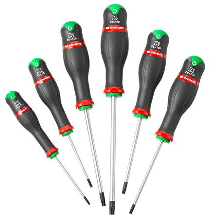 Facom ATX.J6 Jeu de 6 TOURNEVIS PROTWIST® pour vis TORX®, Noir