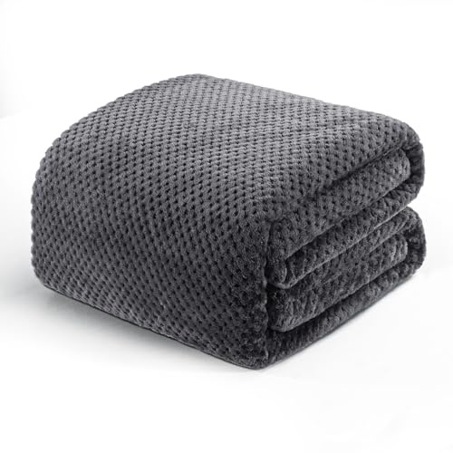 Exclusivo Mezcla mjuk våffla fleece king size sängfilt, 230 x 265 cm