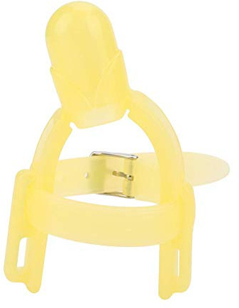 GOTOTOP Silicone protettore del dito del bambino, protettore del dito regolabile del pollice per fermare il suzione del pollice per i bambini in età bassa (giallo)
