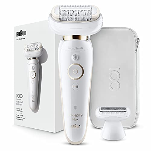 Braun Silk-épil 9 Flex Design Edition Epiliergerät, weiß/gold, 100 Jahre Braun