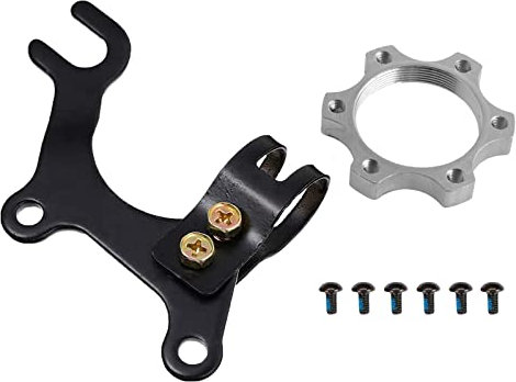 RUJOI Kit de Conversion de Frein à Disque, Support d'adaptateur de Frein à Disque Support DE Montage, Adaptateur ALU-LOY Adaptateur d'adaptateur de Disque avec boulons T25