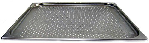 AcMax GN 2/1 Gastronorm - Recipiente para gastronomía (acero inoxidable, 11 L, profundidad de 40 mm, perforado)