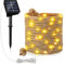 Weewooday Solar Seil Lichterkette, 6,6 m IP65 Beleuchtete Lampe, Sisalstern Gartenleuchte Fee Lichterkette mit 70 LEDs für Außenbereich Garten Terrasse Balkon Deko, Warmweiße 3200k (1 Stück)