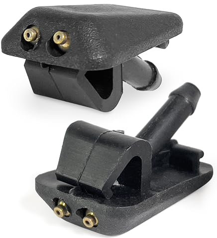 Click&Fit Boquilla de limpiaparabrisas ajustable para Audi 80 90 200 A4 A8 V8 1982 – 2001, Audi A6 1994-2011 – Juego de 2 boquillas de lavado de parabrisas, juego de pulverizador de agua sustituye a