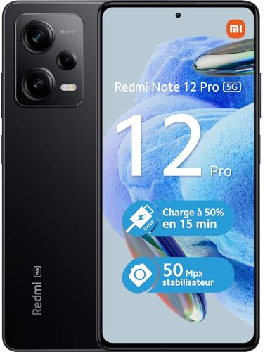 XIAOMI Redmi Note 12 Pro 5G 128 GB/6 GB RAM Schwarz - Accesorios no incluidos (Generalüberholt)