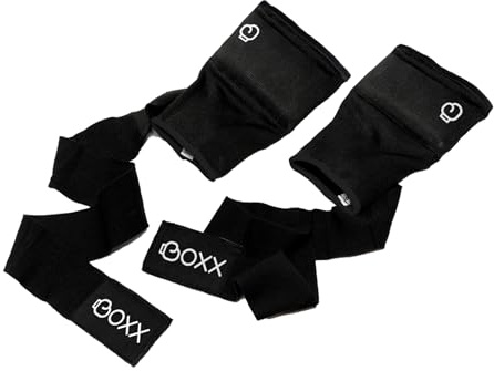 Boxx Vendas de gel para boxeo, guantes interiores de gel para hombres y mujeres, vendaje ajustable para protección de puños, vendas acolchadas para Muay Thai, MMA, puñetazos, artes marciales, S/M