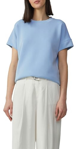 s.Oliver 2168611 Sweat-Shirt à Manches Courtes, Bleu Clair, 38 Femmes