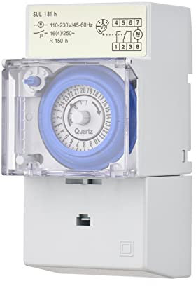 Timer meccanico 24 ore AC 110-230V Intervallo di 30 minuti 48 volte ON/OFF Timer elettrico programmabile Interruttore relè installazione su guida DIN