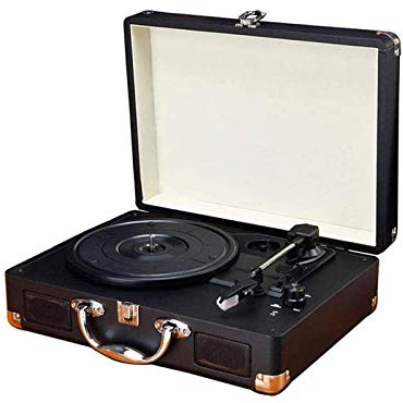 ZJFHEYUO Tourne-Disque Vinyle Portable Petit, Antique, rétro, Bluetooth, Audio Portable, phonographe Vintage