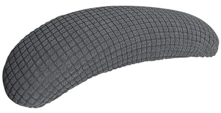 JFNKLFG Armstödskuddar 2 stycken armstödsöverdrag för kontorsstol, överdrag för avtagbar for, for, tvättbar armbågsstöd för spelstol(Dark Grey, Black2pcs)