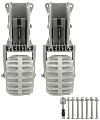 tuwiwol La Rueda de Bote Inflable portátil abatible retráctil Proporciona una Experiencia de botadura fácil para Botes inflables y Kayaks. La Rueda Bote Inflable portátil abatible retráctil