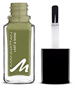 Manhattan Last & Shine Nagellack – Grasgrüner, glänzender Nail Polish für 10 Tage perfekten Halt – Farbe Urban Chameleon 845 – 1 x 10ml
