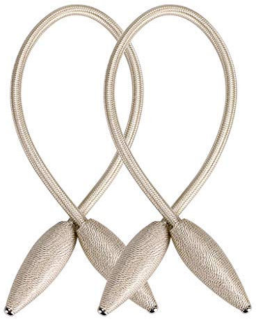2 Stück Beige Vorhang Raffhalter, Kreativ Haken Handstricken DIY Vorhang Halter, Zum Basteln, Zufällige Modellierung, Europäischer Stil, Vorhangseile, Weizenform, Vorhangclip für Zuhause und Büro