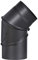 FIREFIX R180/B Ofenrohrbogen aus 2 mm starken Stahl (Rauchrohr) in 180 mm Durchmesser, für Kaminöfen und Feuerstellen, Senotherm, schwarz, 0-90 Grad verstellbar, mit Reinigungstür