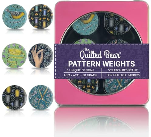 The Quilted Bear Pattern Weight Set – Scratch-Resistant Fabric Weights for Secure Pattern Cutting, Sewing Supplies & Quilting Supplies (Catherine Rowe - Sewing Design)