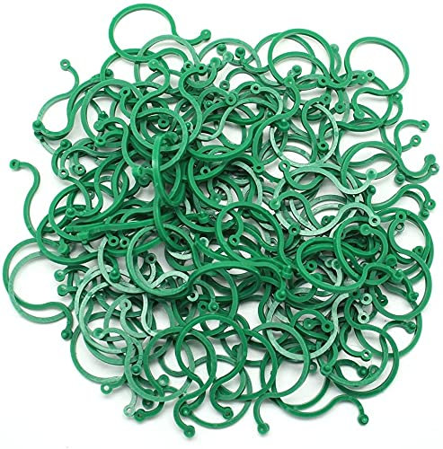 Pinzas para Plantas de Jardín,200 PCS Pinzas de Plástico para Soporte de Plantas Clips para Invernaderos Jardinería Escalada,Bambú,Tomate,Hortalizas,Flor,Tallo de Orquídea