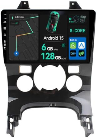JOYX - [6G+128G] - Android 10 Autoradio Pour Peugeot 3008 (2013-2018) - INTEGRE DSP/Carplay/Android Auto - GRATUITES LED Caméra MIC - 2 Din 9 Pouce - Soutien Dab Volant WLAN 4G BT 360-Caméra Fast-boot
