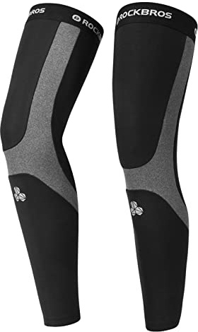 ROCKBROS Mangas Brazo/Perneras Térmicos de Invierno, Calentadores para Brazos y Piernas Antideslizantes para Ciclismo Bicicleta Running Deportes, para Hombre y Mujer