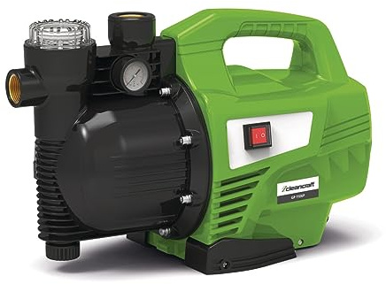 Cleancraft Gartenpumpe GP 1106P (für Klarwasser, Förderhöhe 45 m/Fördermenge 75 l/min, Ein-/ Auslassdurchmesser 25 mm, Motorleistung 1,1 kW, mit Vorfilter) 7521305