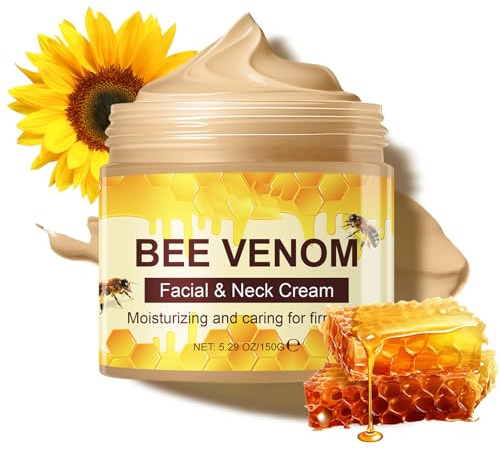 Bee Venom Cream With Honey - Face & Neck Anti Wrinkle Cream For Fine Line - All-in-One Face Moisturiser For Tightening, Wrinkle Removal & Anti Aging