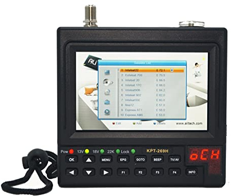 DVB-S2 Satfinder Récepteur de télévision par Satellite numérique Finder Meter Modulateur MPEG-4 Full HD Satellite KPT 269H,Longue Veille